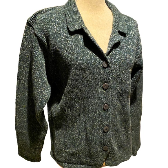 L.L. Bean Button Up Sweater Jacket Size Medium - Picture 1 of 7